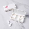 Portable Pill Box Pill Organizer Case Small Pill Container for Purse or Pocket Pill Storage Case 3 Compartment Case Medicine Tablet/ Capsule Case