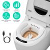 Electric Sitz Bath Tub Sits Bath Soak Pan Salts Bowl Postpartum Care Basin for Toilet Seat with Dual Nozzles 3-Level Water Flow Water Temperature Disp