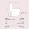 1.1/1.60 GPF Dual-Flush One Piece Toilet, Water-Saving Elongated Comfort Height Floor Mounted, Soft Close Seat, 1000 Gram Map Flushing Score Toilet