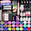 Acrylic Nail Kit with Drill, 4 Colors Gel Polish and UV Light Nail Kit, Birthday Gifts for Women, Valentines Day Gifts for Girl