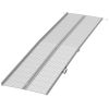 HOMCOM 10ft Wheelchair Ramps for Homes with Ribbed Surface, Foldable, Secure Entry&Heavy-Duty, Durable Silver Finish