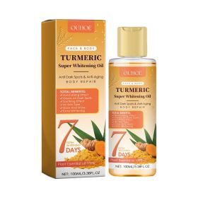 OUHOE Turmeric Super Whitening Oil , Repair Skin Barrier Soft, Firming, Whitening, Brightening And Fading Joint Blacknessming And Hydrating Eye Patch