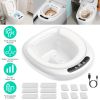 Electric Sitz Bath Tub Sits Bath Soak Pan Salts Bowl Postpartum Care Basin for Toilet Seat with Dual Nozzles 3-Level Water Flow Water Temperature Disp