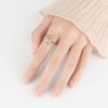 Adjustable Sunflower Rotating Ring With Zicron Simple Versatile Popular Anxiety Relief Ring