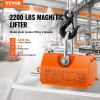 VEVOR Magnetic Lifter, 2200lbs/1000kg Pulling Capacity, 2.5 Safety Factor, Neodymium & Steel, Lifting Magnet with Release, Permanent Lift Magnets