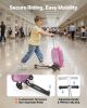 VEVOR Ride-on Luggage 20-inch Kids Scooter Suitcase with Flash Wheels Purple