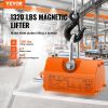 VEVOR Magnetic Lifter, 1320 lbs/600kg Pulling Capacity, 2.5 Safety Factor, Steel and Neodymium, Lifting Magnet with Release, Permanent Lift Magnets