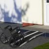 HOMCOM 6ft Aluminum Mobility Ramp, Anti-Slip, Easy Folding for Quick Access, Steps, Doorways, Black