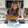 Extra Large Pill Organizer XXL Vitamin Holder for Weekly Supplements Double Sided Pill Box 7 Day with Big AM PM Compartments Huge Daily Medicine Dispe