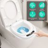 Electric Sitz Bath Tub Sits Bath Soak Pan Salts Bowl Postpartum Care Basin for Toilet Seat with Dual Nozzles 3-Level Water Flow Water Temperature Disp