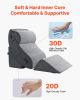 Orthopedic Bed Wedge Pillow 4 Pcs Adjustable for GERD Sleep Back Leg Neck