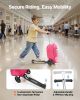 VEVOR Ride-on Luggage 20-inch Kids Scooter Suitcase with Flash Wheels Pink