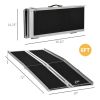 HOMCOM 6ft Aluminum Mobility Ramp, Anti-Slip, Easy Folding for Quick Access, Steps, Doorways, Black