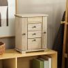 HOMCOM 4-Tier Wooden Jewelry Box for Women, Jewelry Organizer with Mirror and 2 Drawers for Rings Earrings Necklaces, Brown