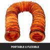 VEVOR 25ft Ducting Hose, PVC Flexible Duct Hosing with S Hook & Steel Support for 8inch Utility Blower