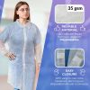 Disposable Lab Coat L. 35 GSM PP White Disposable Lab Coats for Adults. 1 Pack Knee-length Lab Coat with Long Sleeves, Elastic Wrists