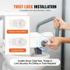 VEVOR Raised Toilet Seat, 5" Height Raised, 350 lbs Weight Capacity, for Round and Elongated Toilet, Twist Lock Installation