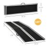 HOMCOM Accessibility Ramp, 10ft, Aluminum, Non-Slip, Folding Pathway for Quick Access, Steps, Doorways