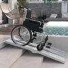 HOMCOM Aluminum Wheelchair Ramp, 5ft, Foldable, Textured for Safety, Silver, for Steps, Doorways