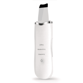 3-in-1 Ultrasonic Facial Spatula For Deep Cleansing, Electric Ultrasonic Skin Scrubber (Color: White)