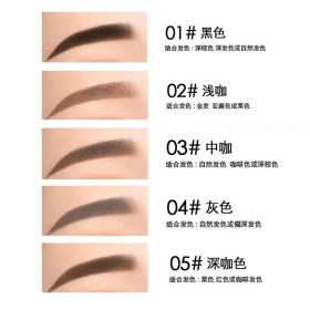 Small Gold Bars Double-end Ultra-fine Eyebrow Pencil Triangle Eyebrow Pen Refill Brow Brush Draw Stereoscopic Long-Lasting Brows (Color: 1+2+4 (3PCS))