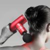 Muscle Massage Percussive Gun Deep Tissue with 3 Adjustable Speeds and 4 Heads, Portable Body Pain Relief, Workout Relaxation
